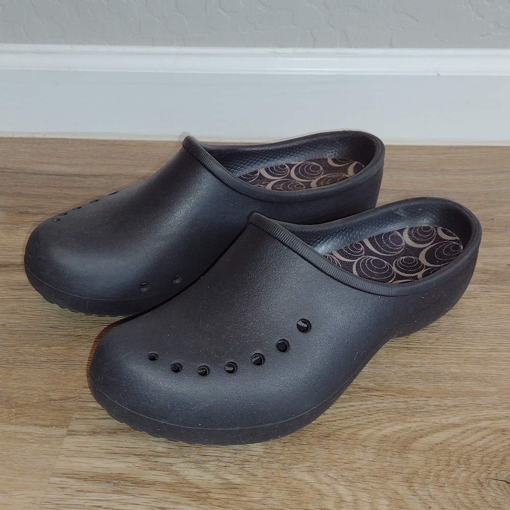 Crocs Tully Slip on Clogs Mules Comfort Waterproof Shoes Womens Black Size-10